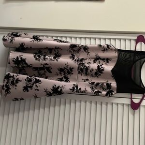 Pink/black dress for women for high school graduation/picture day